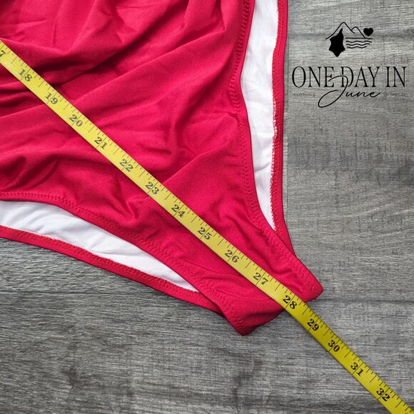 Vimpunec Cut Out Tie Back One Piece Swimsuit Size XL - Picture 6 of 7
